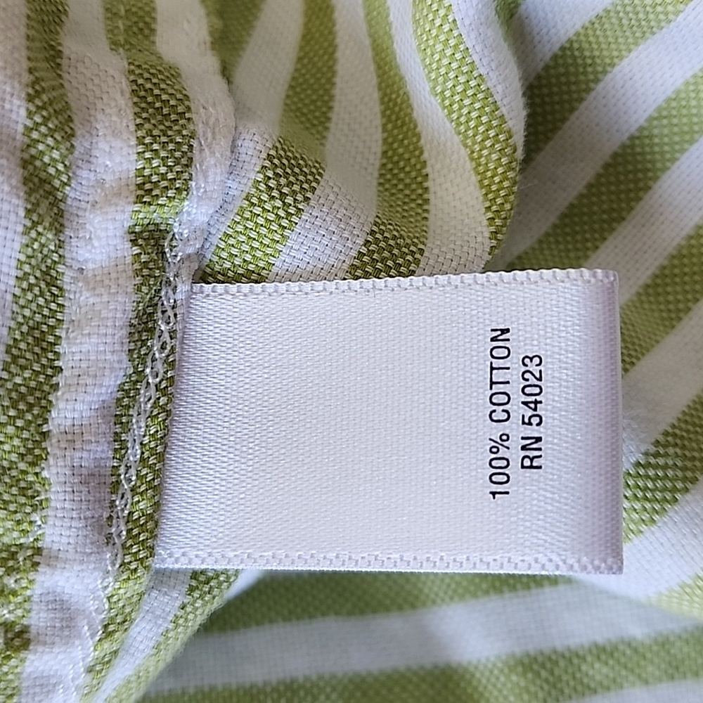 Banana Republic Green White Stripe  Shirt - Picture 7 of 7
